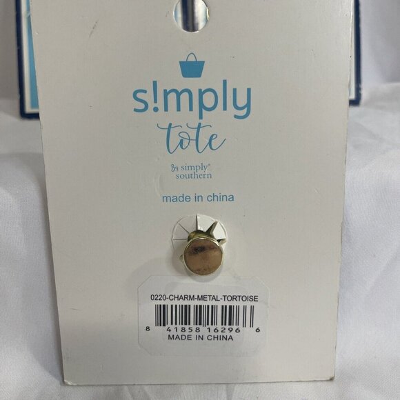 New Tote Bag Charm Tortoise fits Bogg Bag Can be Monogramed Simply Southern - Picture 2 of 4